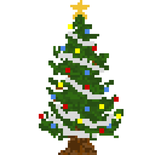 Christmas tree ohh christmas tree so big and beautiful pixel art