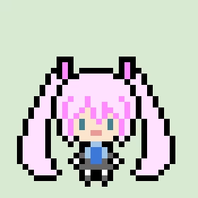 miku with pink hair credit to damnjack