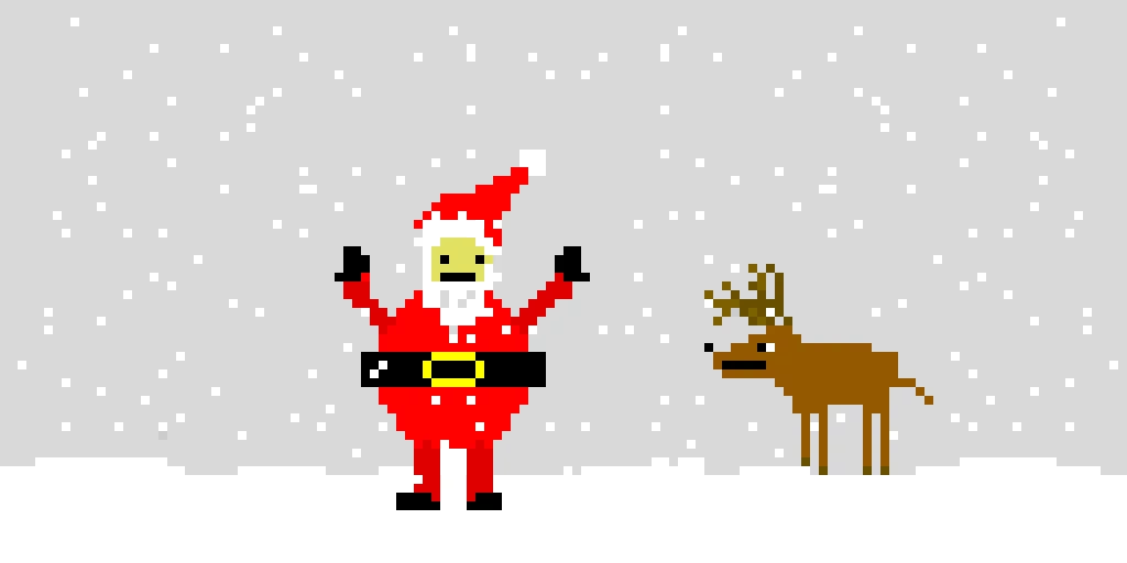 x mas pixel art