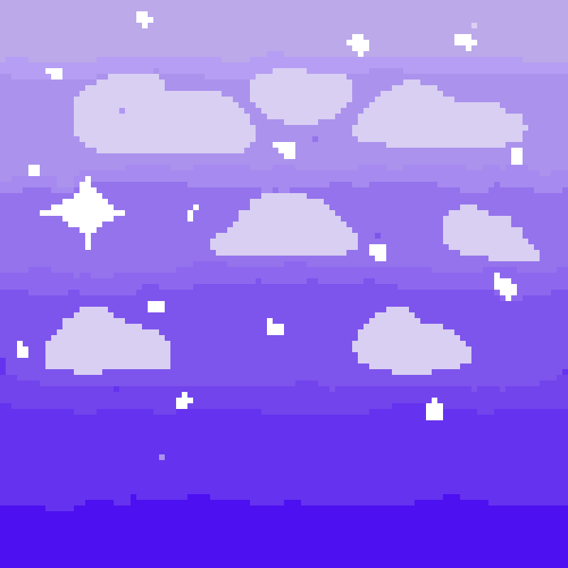 Pastel purple sky pixel art