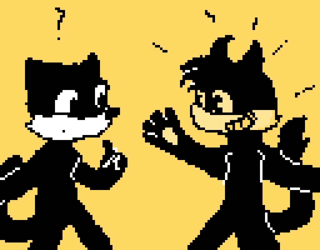 felix the cat meets (my character) 