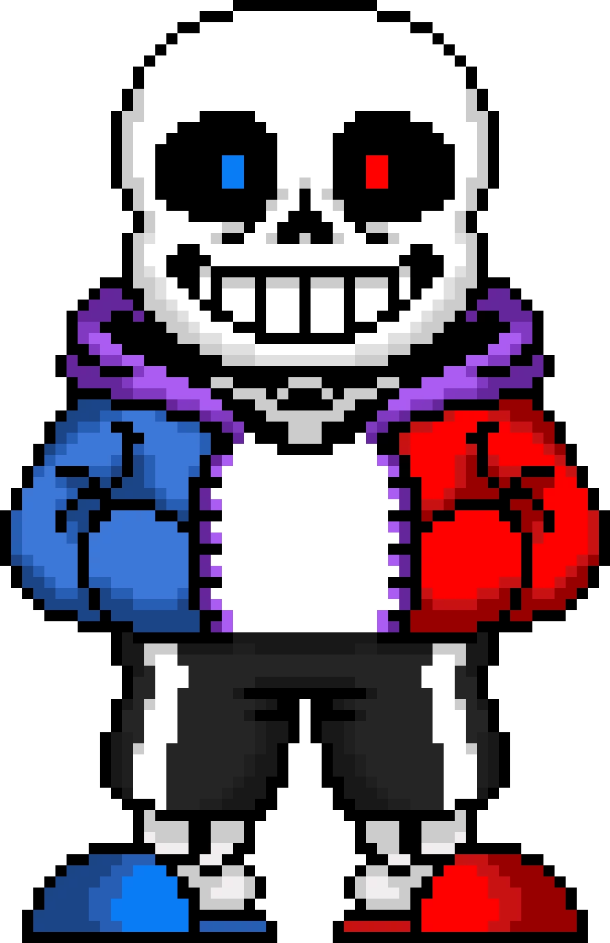 red and blue sans undertale red and blue edition