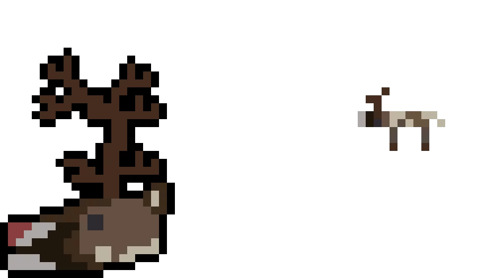 Reinsqeer head and color model (colors taken from real deer)