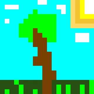 pixel art tree