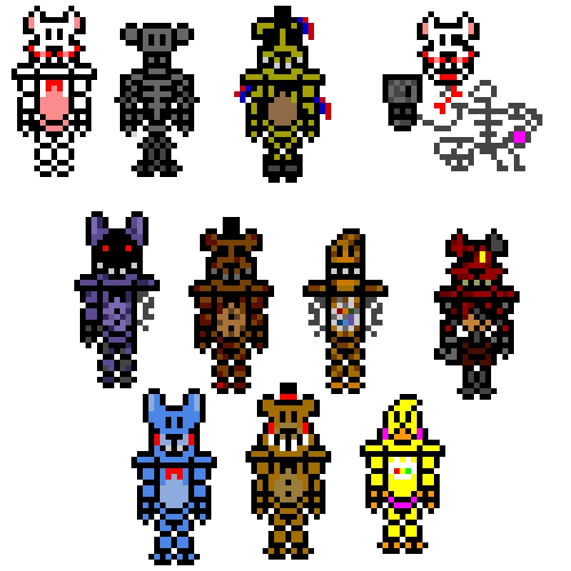 fnaf 2 animatronics
