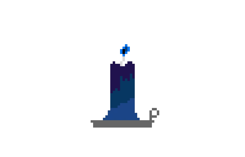 i drew this candle with inverted colors