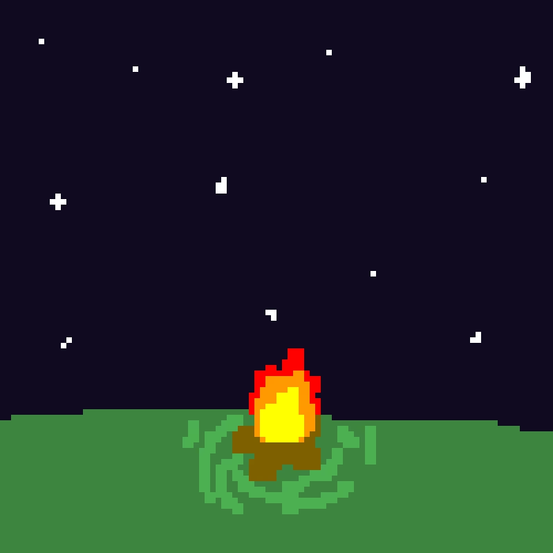 I found a campfire. Ill stay here until that thing is gone. It cant go into light. I think.