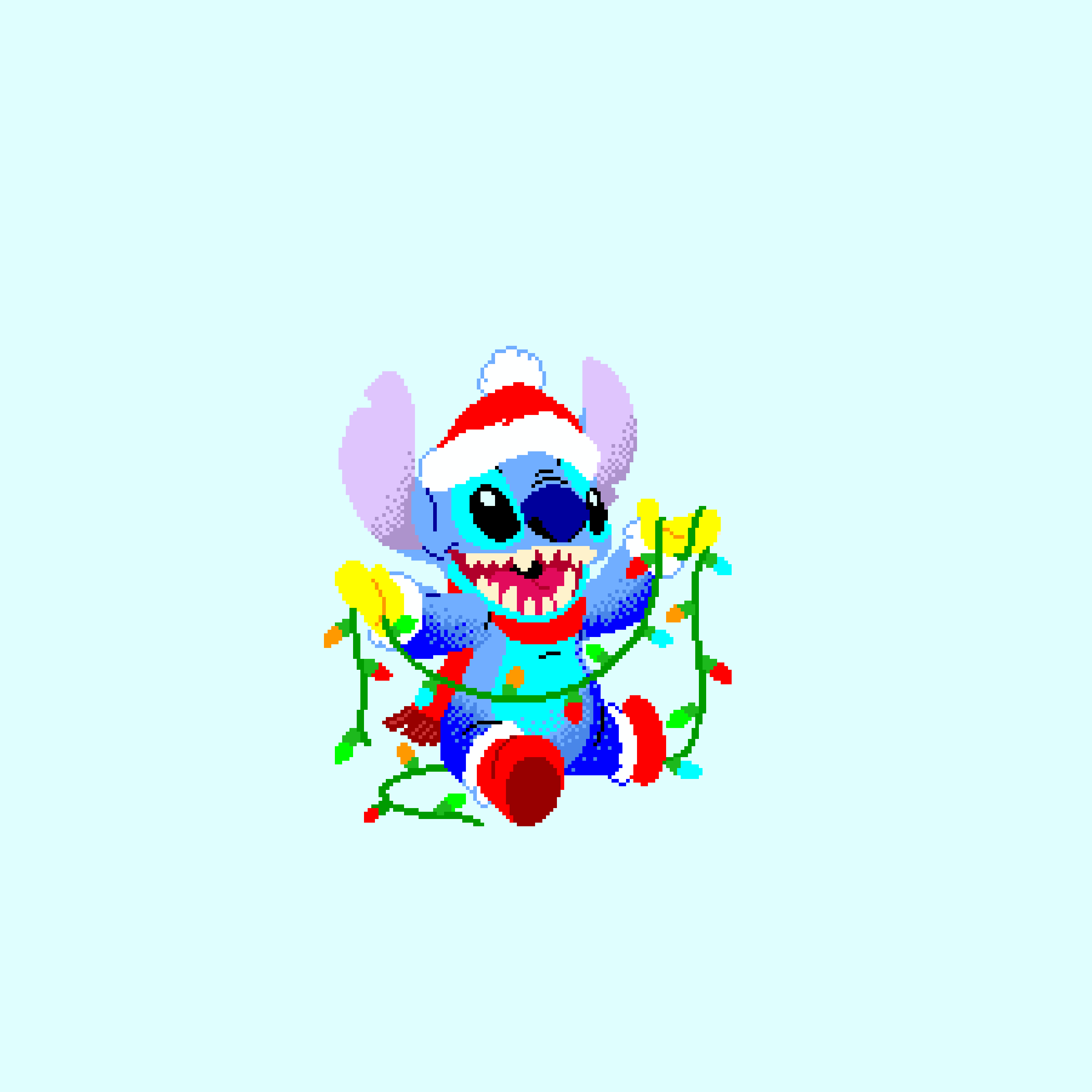 Santa Stitch with christmas lights (contest)