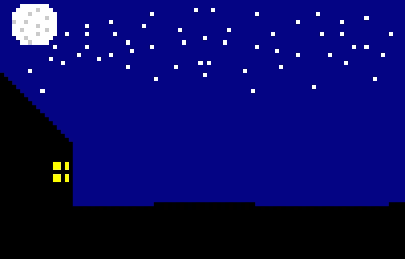 Starry Night (This is my 2nd pixel art so its not good)