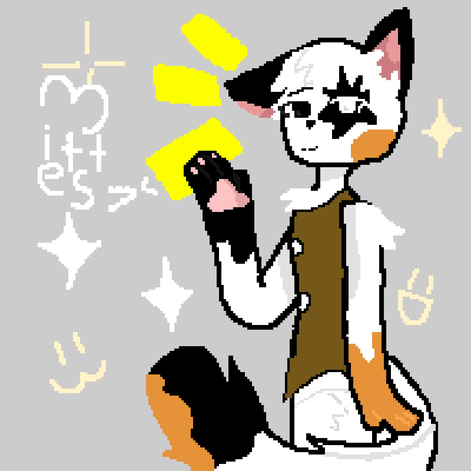 mittens oc from marcy the pixel cat