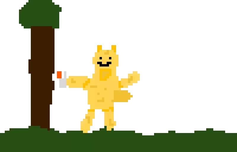 my first oc nutmeg and he is a pyromaniac i also cant draw the hump so it kinda looks like a tail