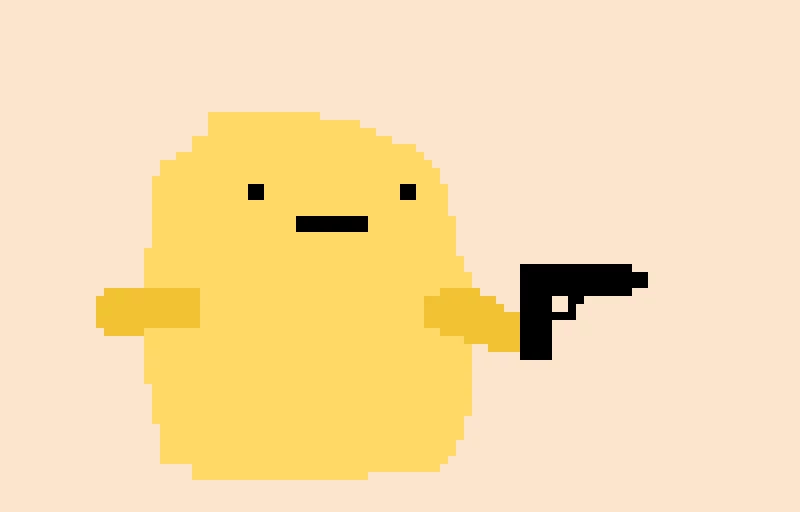 potato with gun