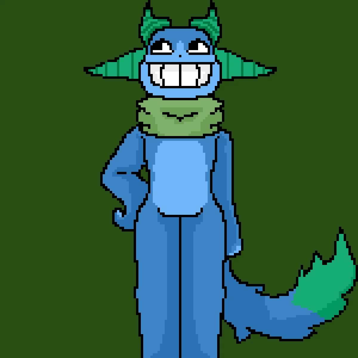 wafftie the dragon wolf